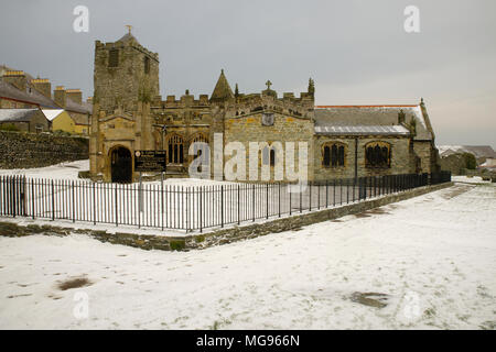 St. CyBi`s Kirche, Holyhead Stockfoto